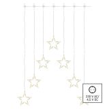 LED BOŽIČNI ZASTOR ' 7 ZVEZDIC, 67X125 CM, NOTRANJI, TOPLA BELA