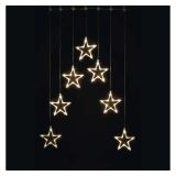 LED BOŽIČNI ZASTOR ' 7 ZVEZDIC, 67X125 CM, NOTRANJI, TOPLA BELA