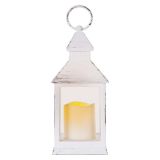 LED DEKORACIJA ' LATERNA ANTIK BELA UTRIPAJOČA, 3X AAA, NOTRANJA, VINTAGE, ČASOVNIK