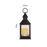 LED DEKORACIJA ' LATERNA ANTIK ČRNA UTRIPAJOČA, 3X AAA, NOTRANJA, VINTAGE, ČASOVNIK