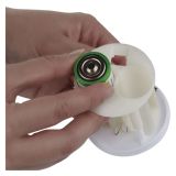 LED NAGROBNA SVEČA, 12,5 CM, 2X C, ZUNANJA IN NOTRANJA, VINTAGE, ČASOVNIK