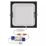 LED PANEL EMOS NEXXO 12.5W CCT, ČRNI KVADRATNI VGRADNI
