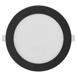 LED PANEL EMOS NEXXO 12.5W CCT, ČRNI OKROGLI, VGRADNI