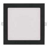 LED PANEL EMOS NEXXO 18W CCT, ČRNI KVADRATNI VGRADNI