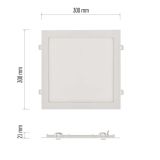 LED PANEL EMOS NEXXO 24W NW, BELI KVADRATNI VGRADNI