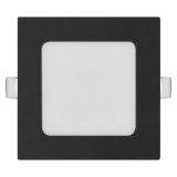 LED PANEL EMOS NEXXO 7W CCT, ČRNI KVADRATNI VGRADNI