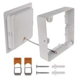 LED PANEL EMOS RUBIC 18W NW, BELI KVADRATNI, NADG./VGRAD.