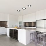 LED PANEL RABALUX SHAUN2 12W 3000K ČRNA KVADRATNA