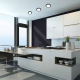 LED PANEL RABALUX SHAUN2 12W 3000K ČRNA OKROGLA