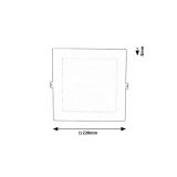 LED PANEL RABALUX SHAUN2 18W 3000K BELA KVADRATNA