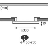 LED PANEL RL 2V1 COVER IT 22W SENZOR NW FI=330MM