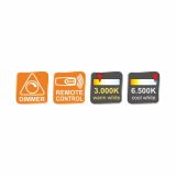 LED PLAFONJERA ESTO PROTEUS 30W 375X375 Z DALJINSKIM UPRAVLJALCEM