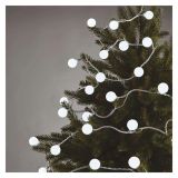 LED SVETLOBNA CHERRY VERIGA ' KROGLICE 2,5 CM, 4 M, ZUN. IN NOTR., HLADNA BELA, ČASOVNIK