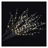 LED VEJA Z BISERI, 60 CM, 3X AA, NOTRANJA, TOPLA BELA, ČASOVNIK