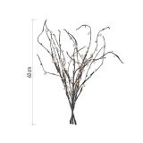 LED VEJA Z BISERI, 60 CM, 3X AA, NOTRANJA, TOPLA BELA, ČASOVNIK