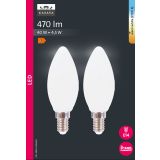LED ŽARNICA E14 CASAYA 2 KOSA SVEČASTA C35 4.5W 470LM 2700K
