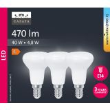 LED ŽARNICA E14 CASAYA 3 KOSI REFL. R50 4.8W 470LM 2700K