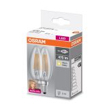 LED ŽARNICA E14 OSRAM BASE CLB40 4W/827 CL 220-240V FILAMENT PAK/2