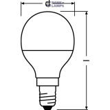 LED ŽARNICA E14 OSRAM VRP CL P 40 4.9W/827 FR