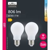 LED ŽARNICA E27 CASAYA 2 KOSA KLASIČNA R50 7W 806LM 2700K