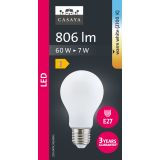 LED ŽARNICA E27 CASAYA MAT KLASIČNA A60 7W 806LM 2700K
