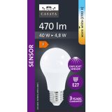 LED ŽARNICA E27 CASAYA MAT S SENZORJEM A60 4.8W 470LM 2700K