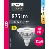 LED ŽARNICA E27 CASAYA REFL. PAR38 7.6W 50° 875LM 3000K IP55