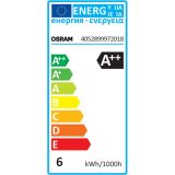 LED ŽARNICA E27 OSRAM BASE CLA60 6W/827 CL 220-240V FILAMENT PAK/2