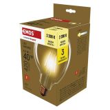 LED ŽARNICA VINTAGE G125 / E27 / 4,5 W (40 W) / 420 LM / TOPLO BEL