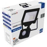 LED ZUNANJI REFLEKTOR AVIDE 20W 6400K 2000LM SENZOR HLADNO BELA