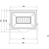 LED ZUNANJI REFLEKTOR AVIDE 50W 6400K 5000LM HLADNO BELA