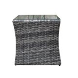 GARNITURA UMETNI RATAN BIVA LEON 3-DELNA SIVA