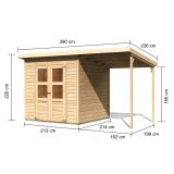 LESENA HIŠKA KARIBU MERSEBURG 4 + MONTAŽNA STREHA 390X236