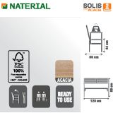LESENA KLOP NATERIAL KLOP SOLIS 2S AKACIJA