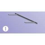 LESENA POLICA JEWE 120X23X5 CM BELA BREZ VIDNIH NASADIL