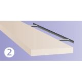 LESENA POLICA JEWE 120X23X5 CM BELA BREZ VIDNIH NASADIL