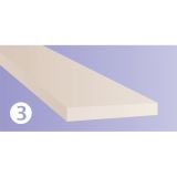 LESENA POLICA JEWE 120X23X5 CM BELA BREZ VIDNIH NASADIL