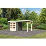 LESENA VRTNA HIŠKA KARIBU ASKOLA 2+PODALJŠEK STREHE ŠIRINE 2.40 M, SIVA