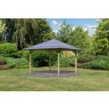 LESEN VRTNI PAVILJON KARIBU CORDOBA + OGRAJA IN TLA 357X357