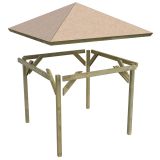 LESEN VRTNI PAVILJON KARIBU CORDOBA + OGRAJA IN TLA 357X357