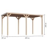 LESENA VRTNA HIŠKA KARIBU CUBECO PAVILLON Z 1 PODALJŠKOM