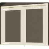 LESENA VRTNA HIŠKA KARIBU GARAŽA Z DVOKAPNO STREHO 38MM ANTRACIT 387X537X309