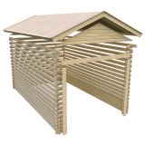 LESENA VRTNA HIŠKA KARIBU GARAŽA Z DVOKAPNO STREHO 38MM ANTRACIT 387X537X309