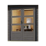 LESENA VRTNA HIŠKA KARIBU JUPITER B 209X214X218 BELI OKVIR