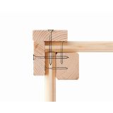 LESENA VRTNA HIŠKA KARIBU JUPITER B 209X214X218 BELI OKVIR