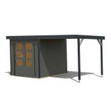 LESENA VRTNA HIŠKA KARIBU JUPITER B+ PODALJŠEK STREHE 2.35M, ANTRACIT