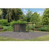 LESENA VRTNA HIŠKA KARIBU JUPITER B+ PODALJŠEK STREHE 2.35M, ANTRACIT