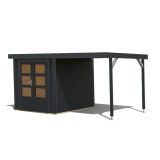 LESENA VRTNA HIŠKA KARIBU JUPITER C+ PODALJŠEK STREHE 2.35M, ANTRACIT