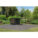 LESENA VRTNA HIŠKA KARIBU JUPITER C+ PODALJŠEK STREHE 2.35M, ANTRACIT