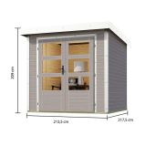 LESENA VRTNA HIŠKA KARIBU JUPITER D 209X214X218 BELI OKVIR